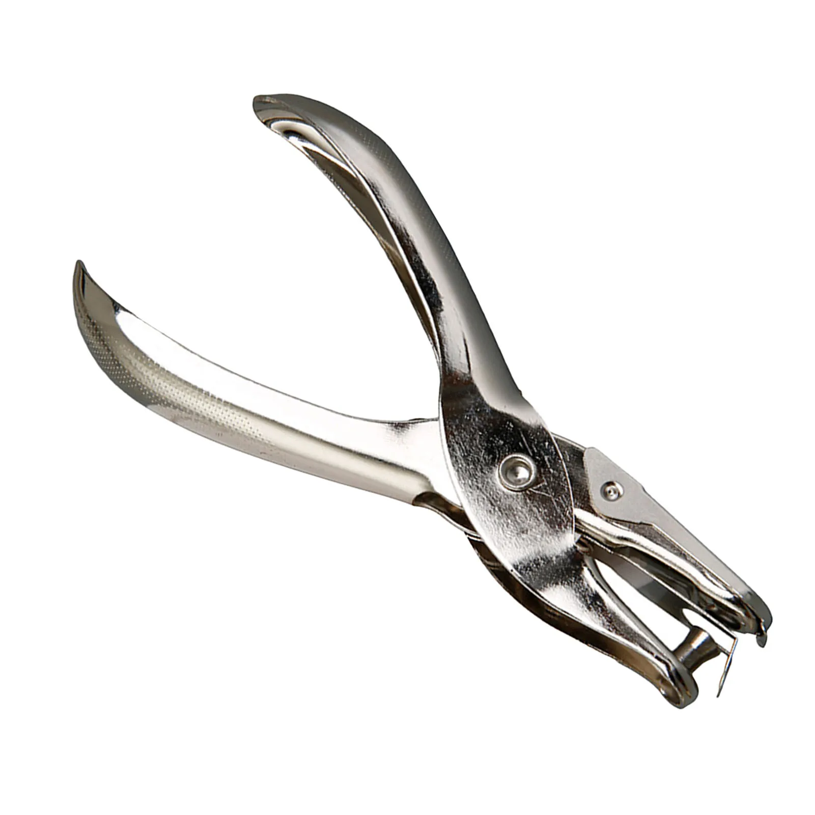 Hole Punching Plier  Plating Process Burrs  Compact Portable Hole Puncher Plier Silvery Comfortable Handle for Home