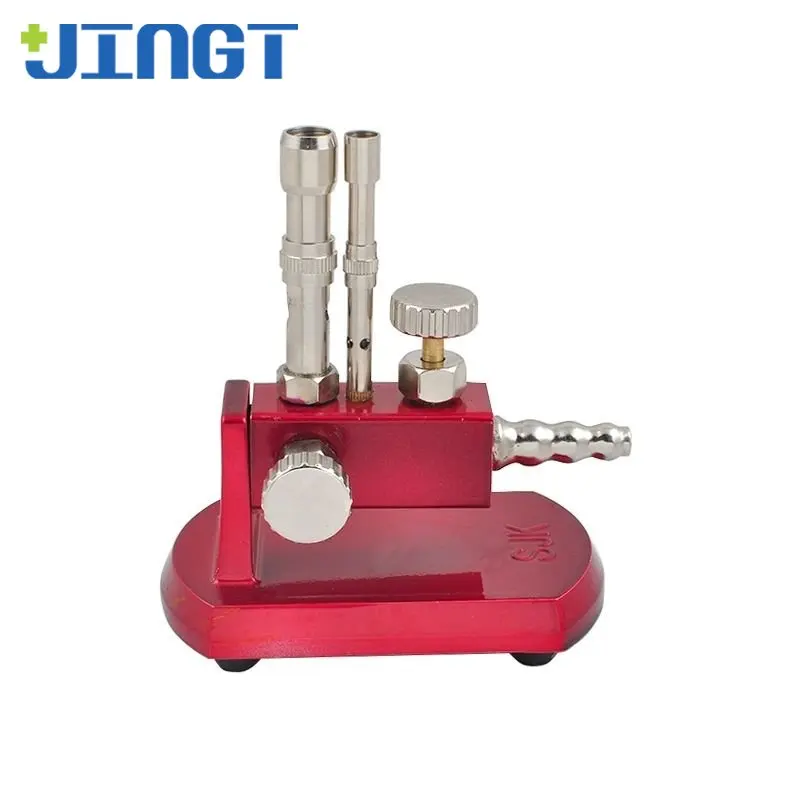 JINGT Dental Single Tube Gas Lamp Burner Heating Propane Double Tilting Single-Tube Blowtorch Double-Tube Tiltable Torch Heat