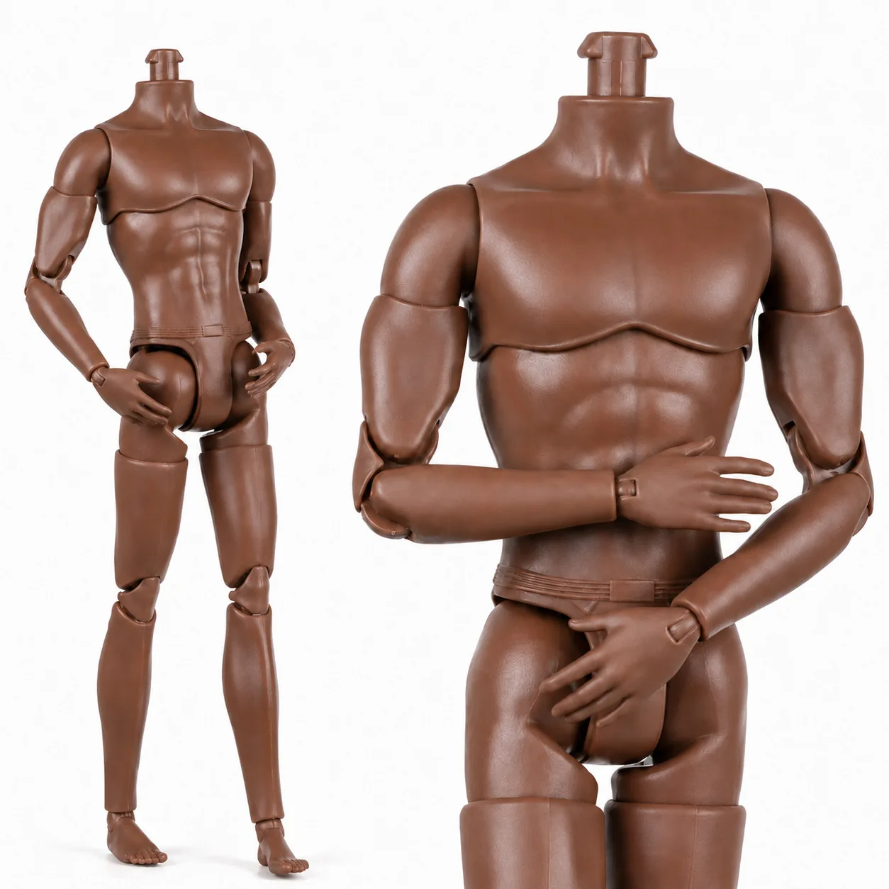 Universal 1/6 Gen 2 Supermodel Doll Body Joints Movable Female Figure Super Black Skin Muscle Male Body Girl Toy DIY Accessories
