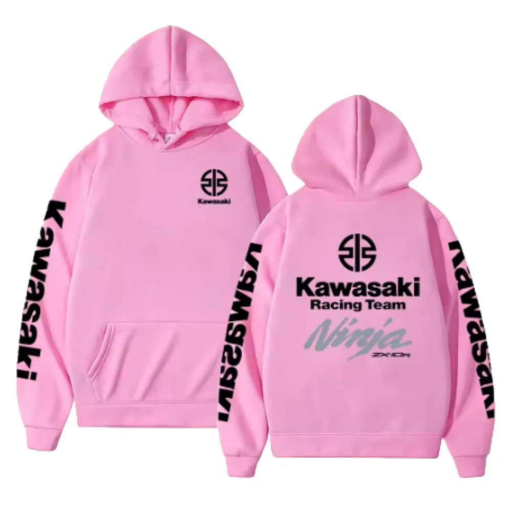 Hoodie Kawasaki Racing Ninja Dewasa Street Wear Hoodie Pria dan Wanita Sweatshirt Motor Pullover Pakaian Olahraga