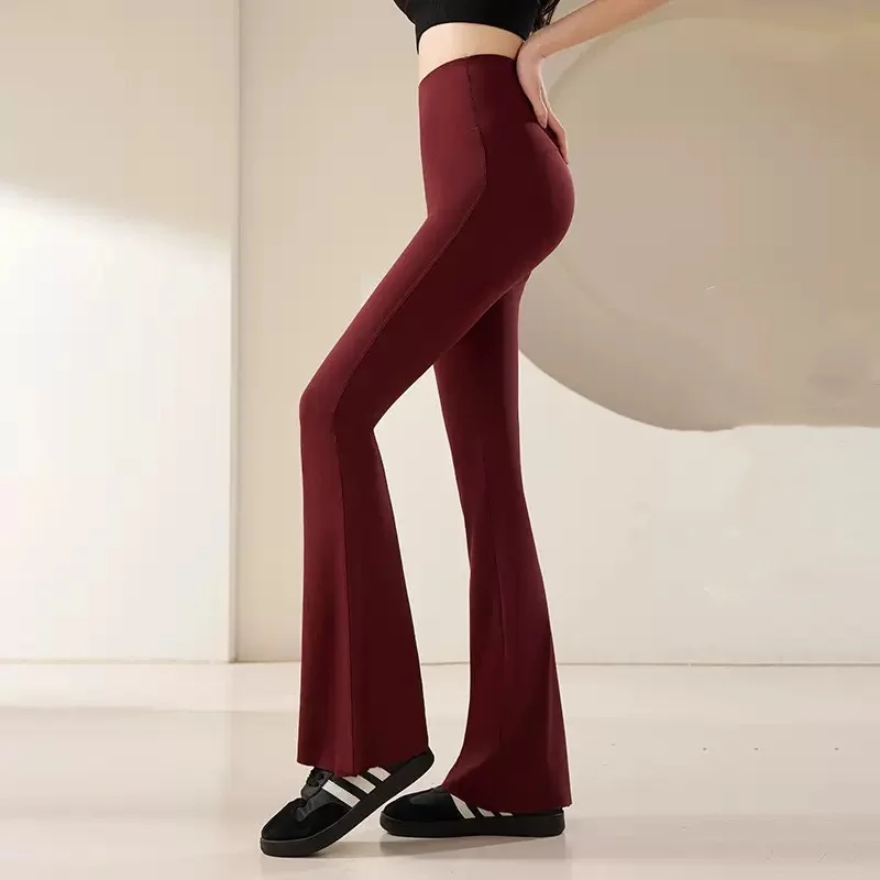 Nude Women's Hip Lifting Leggings High Waisted No Marks Belly-closing Fitness Pants Pilates Sports Trousers Running Autumn Wear