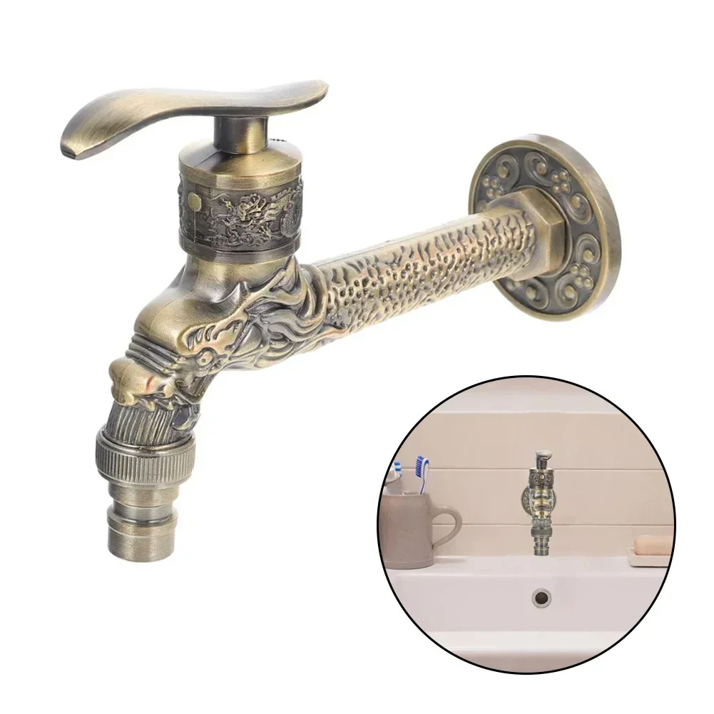 Zinc Alloy Basin Water Tap Vintage Kitchen Faucet Decorative Outdoor Faucet For  Home Bathroom Kitchen Balcony