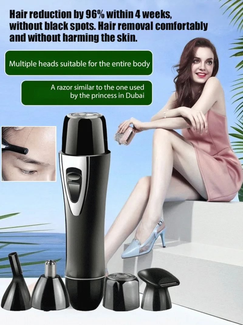 Женская многофункциональная перезаряжаемая через Usb электробритва