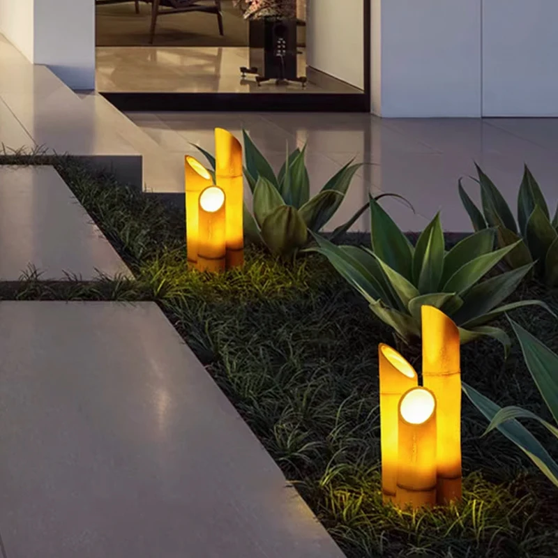 

Garden Park Outdoor Decorative Bamboo Lamp Luminous Led Glowing Bamboo Tube Lamp Lawn Light