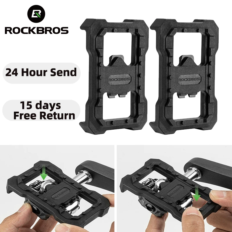 ROCKBROS SM-PD22 Flat Pedal Pedals Adapter Bike Pedals SPD Cleat For M8000 M9000 M520 M540 MTB Mountain Bicycle Pedal Part