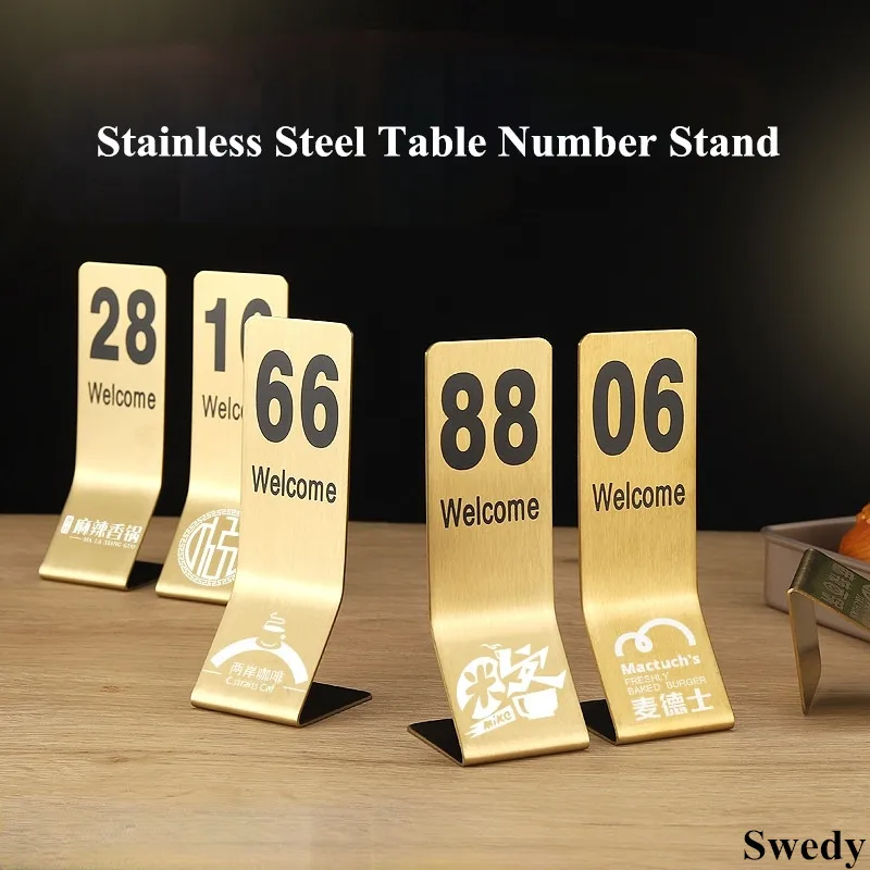 Metal Wedding Table Numbers Stand 1-100 Optional Banquet Restaurant Party Decorate Place Card Holder Stand