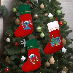 Disney Stitch ciondolo calza di natale nuovo Anime decorazione albero di natale Kawaii sacchetti regalo calzini di babbo natale ornamenti regalo per bambini