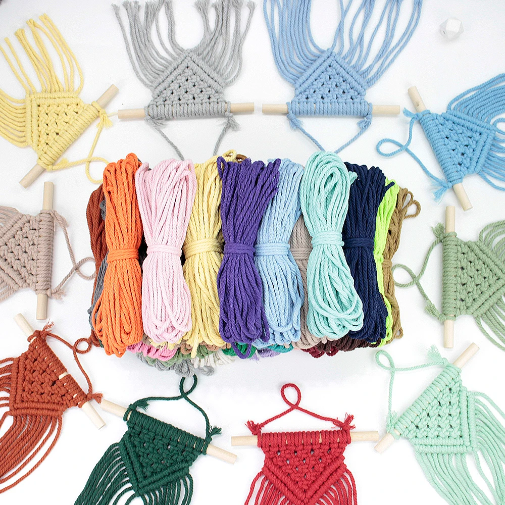 

Тканый мини-гобелен ручной работы, набор макраме с учебником для начинающих, 41-цветный ручной вязаный кулон «сделай сам», для настенного домашнего декора