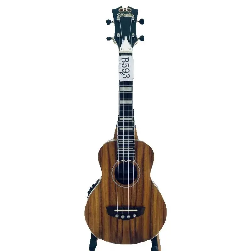 

B593 Professional 23" Concert Acacia Ukulele Acoustic Electric with EQ Tuner 4 String Hawaiian Guitar Ukelele Instrument