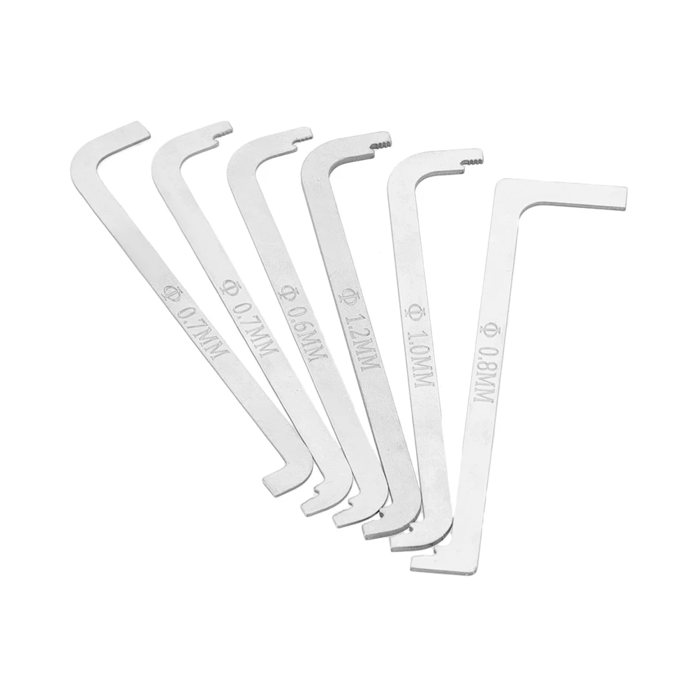 6pc Practical Locksmith Tool Lock Pick Tool Set Replacement Turning Double Head Tension Wrench Tools Locksmith Hardware Supplies