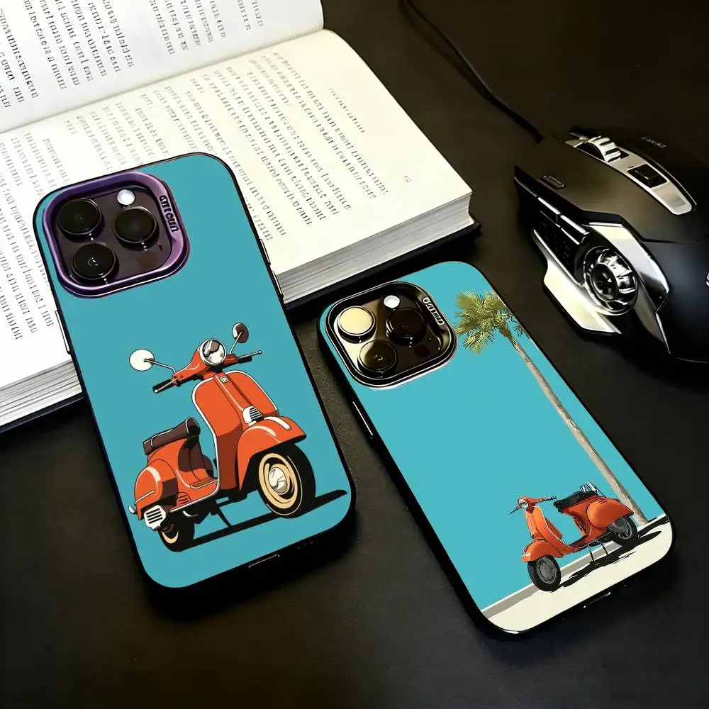 

M-Mini Scooter Transparent Phone Case For iPhone17,16,15,14,13,12,11 Plus,Pro Max Black Candy silver phone case