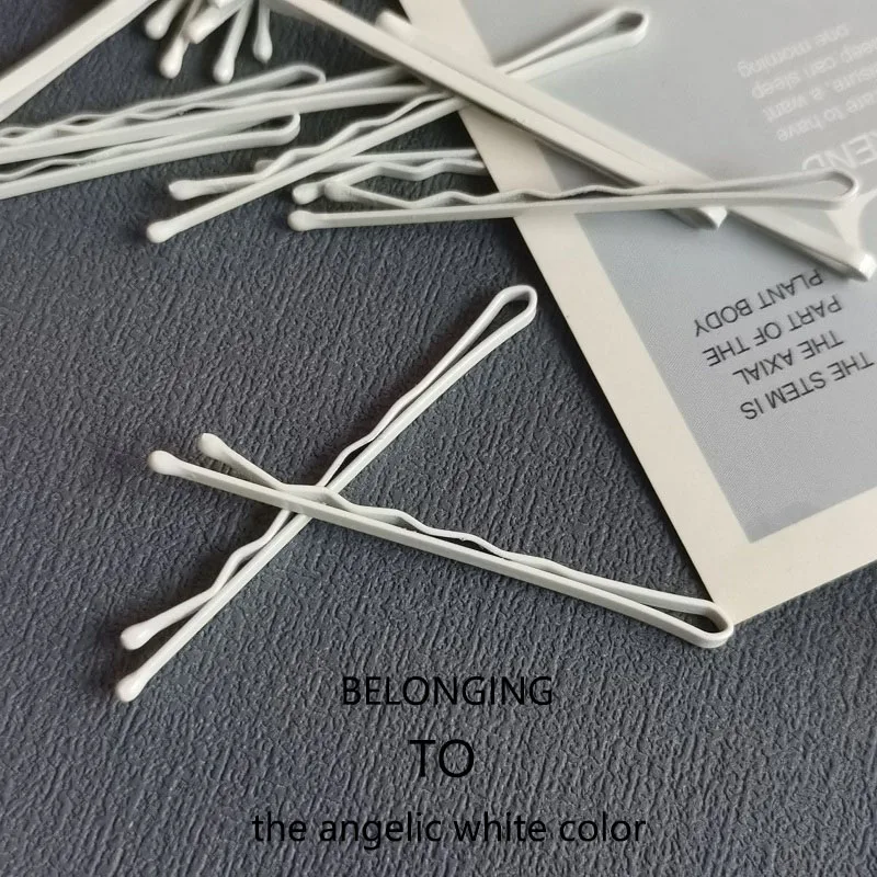 

Чисто белая заколка для волос, широкая и прочная волнистая заколка для волос из стальной проволоки для медсестер, фиксирующая челку и волосы по бокам головы