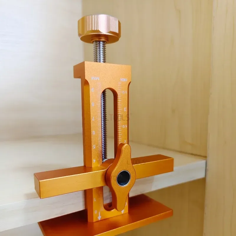 Woodworking Cabinet Door Installation Jig,Door Panel Installation Rebounding Device Drilling Tool 2 in 1 Quick Positioning Tool