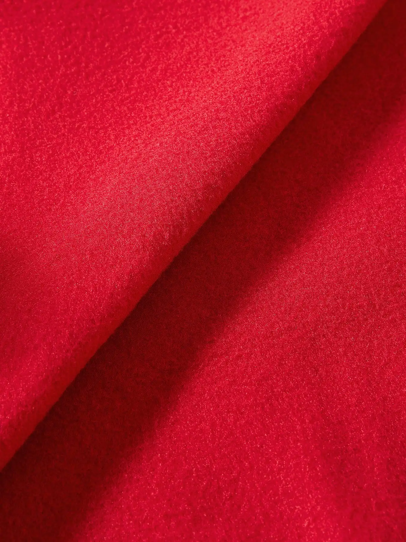 Moletom Feminino Oversized Vermelho Liso, Pulôver Casual de Manga Comprida Sem Cordão