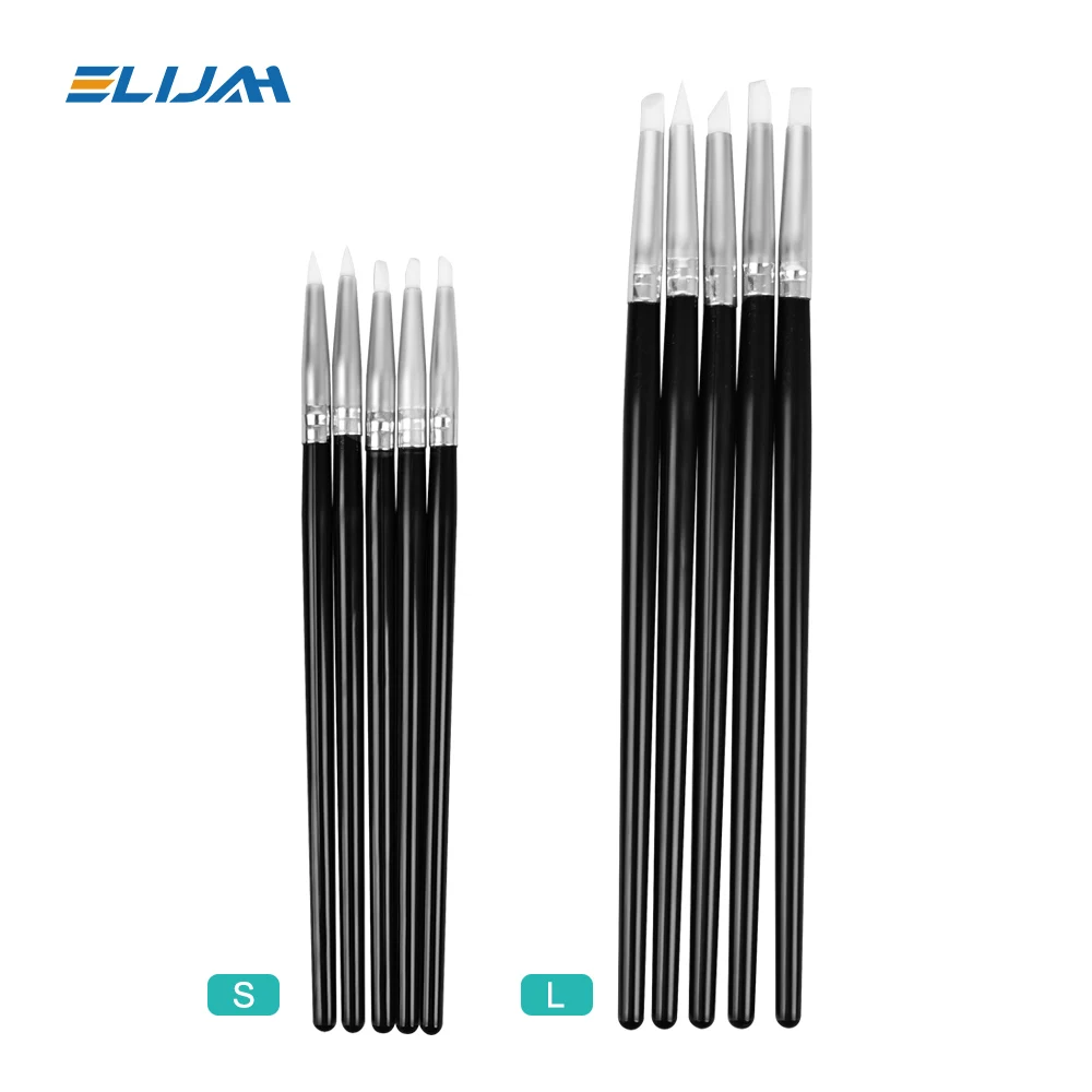 5Pcs Dental Resin Silicone Shaping Pen Brush Art Brush Dentistry Composite Cement Porcelain Teeth Shaping DIY Drawing Tool