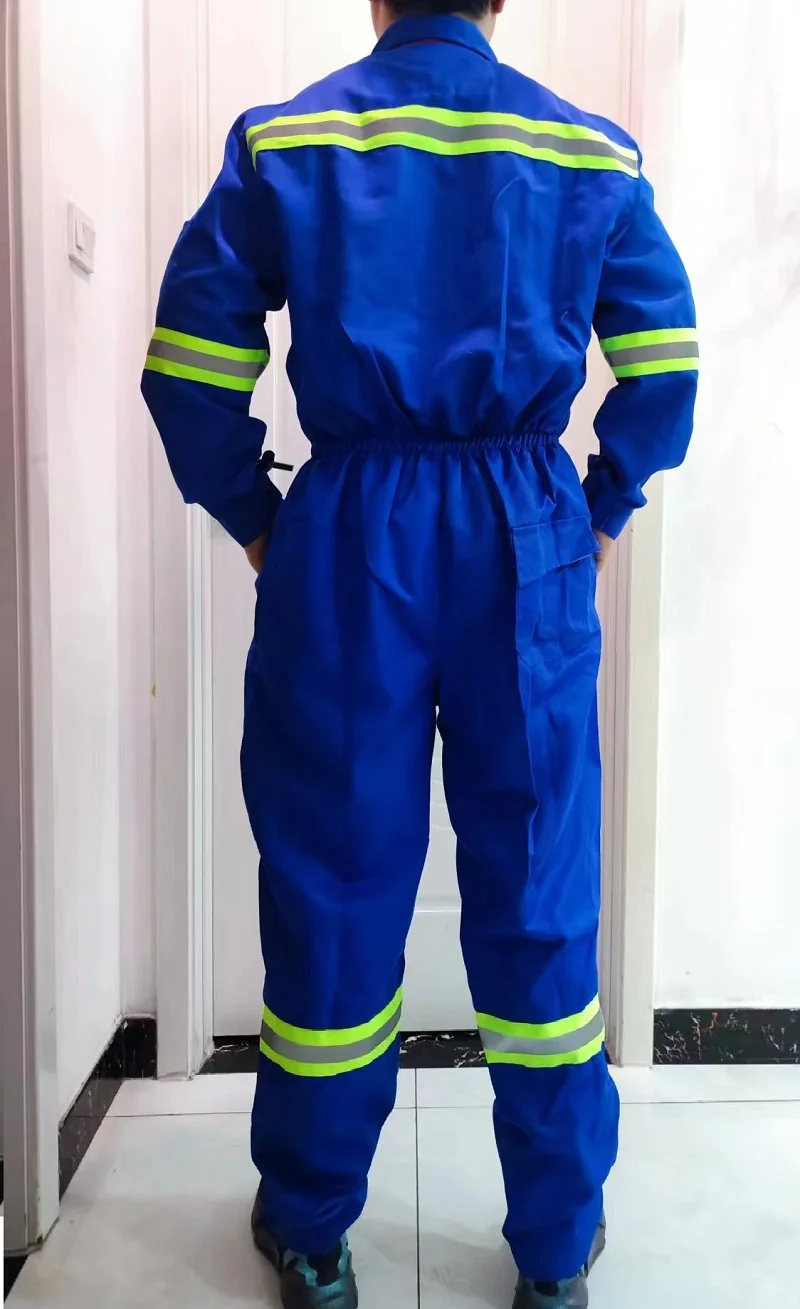 Mechanical Jumpsuits Hi Vis Safety Work Clothing Work Overall Men's Working Coverall Welding Suit Car Mechanic Uniforms Workshop