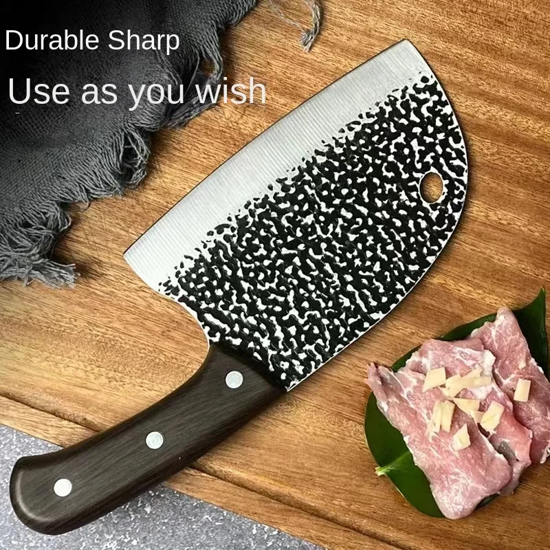 New Internet Celebrity Knife Forged Hammer Fish Head Knife Kitchen Household Stainless Steel Kitchen Knife Super Sharp Slice