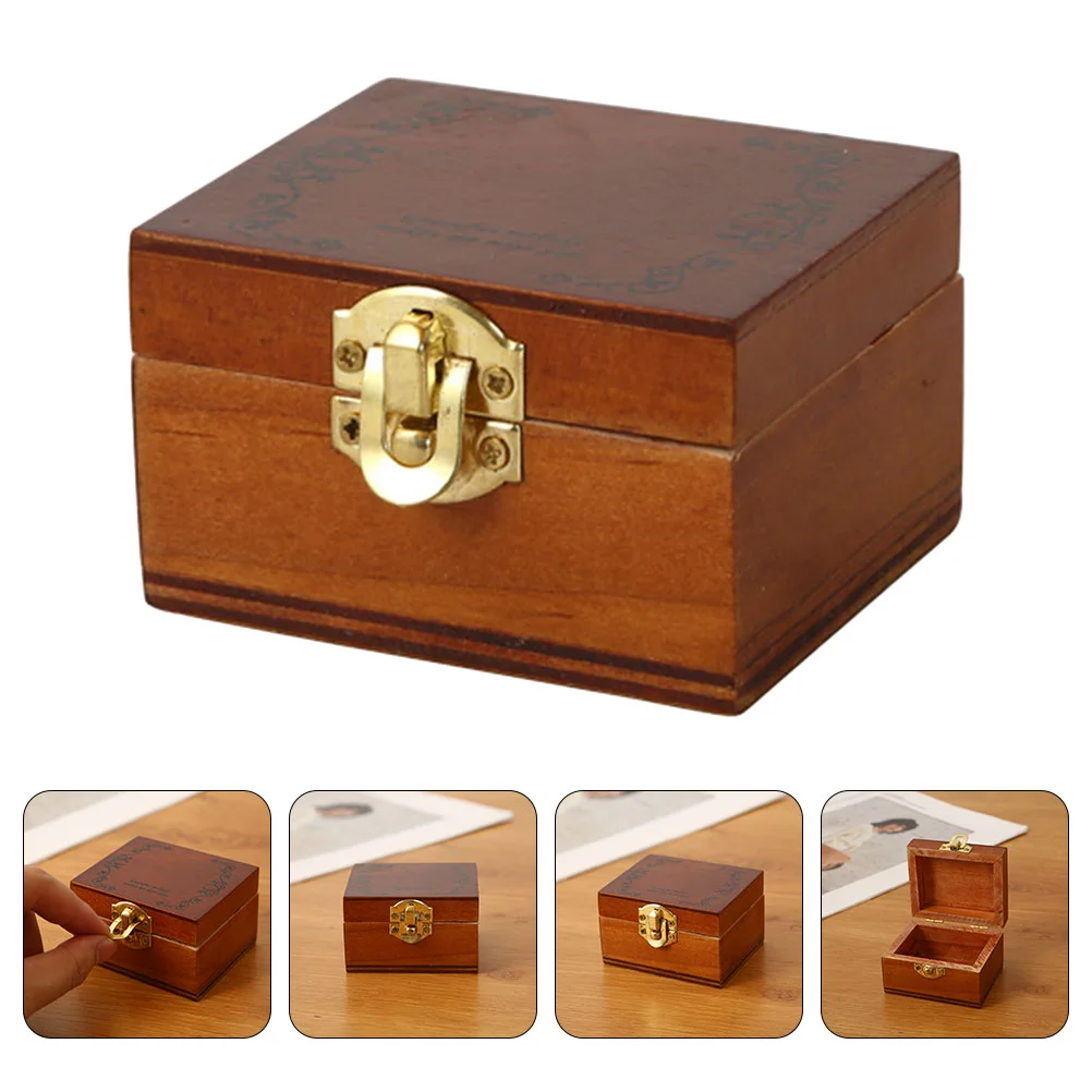 Mini Wooden Box Model 1:12 Dollhouse Accessories Miniature Bedroom Furniture Decor Toy