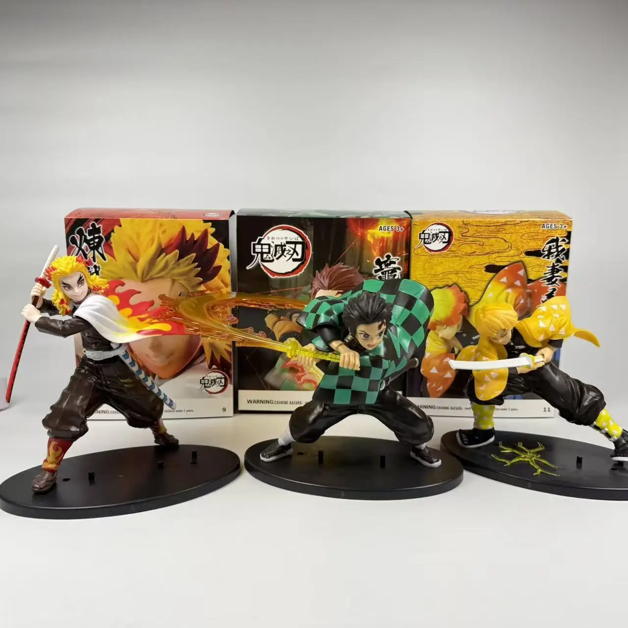 Figura de acción de anime Demon Slayer, Tanjirou Agatsuma, Zenitsu, Kyoujurou, modelo de anime, figura de PVC coleccionable, juguete para regalo de cumpleaños