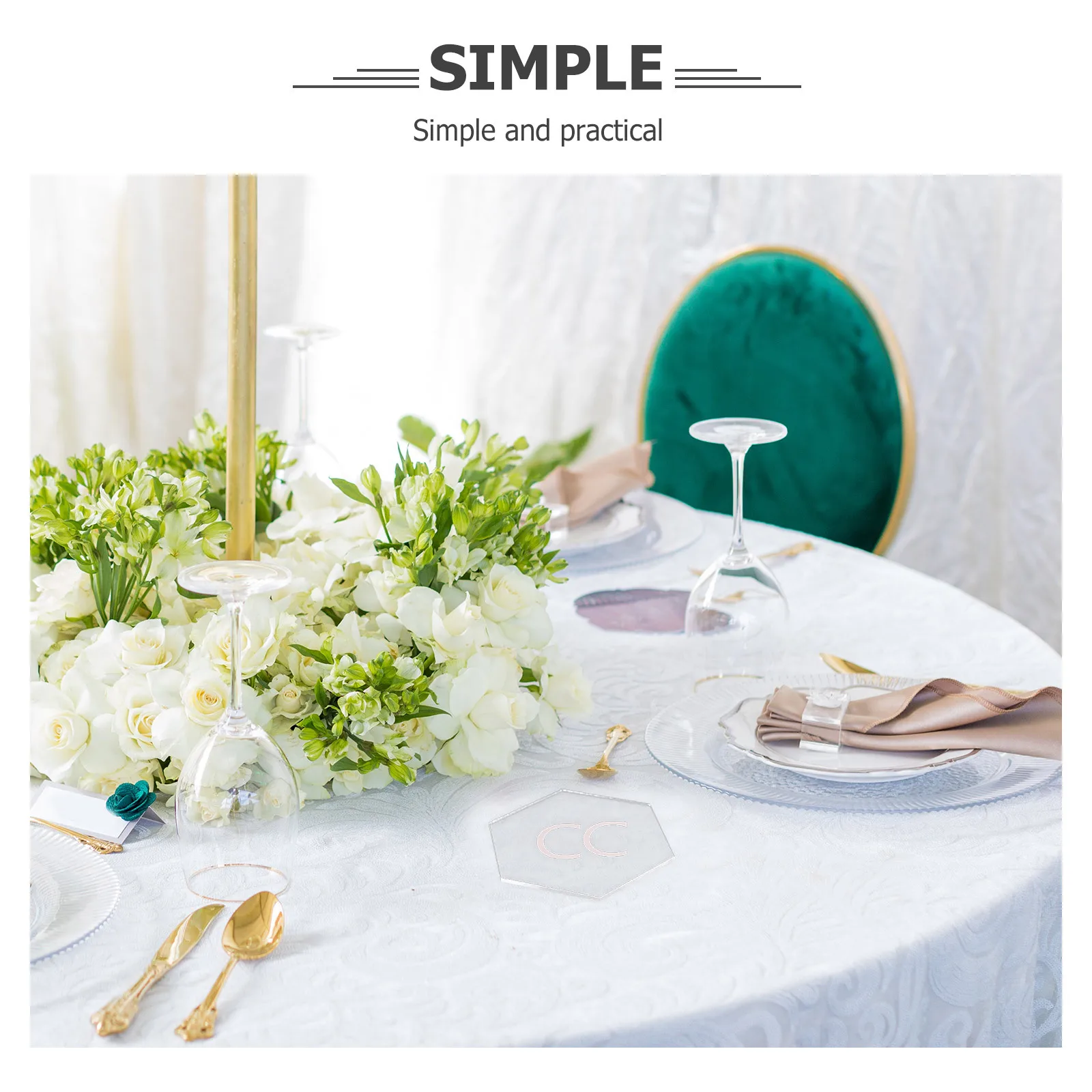 

5Pcs Transparent Acrylic Table Cards Hexagonal Blank Name Cards Wedding Seating Place Numbers Reusable Hexagonal Acrylic Signs