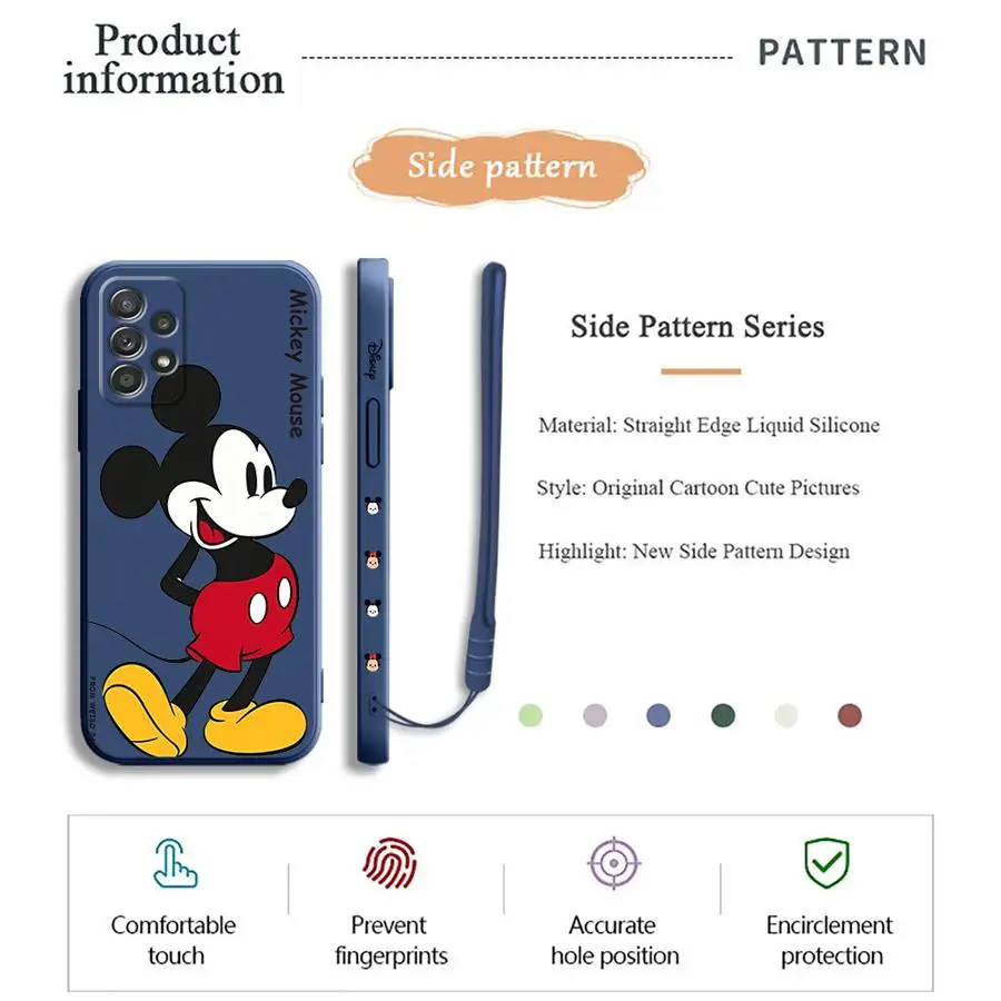 Disney Mickey Mouse Cute Phone Case for Samsung Galaxy A11 A22 A12 A13 A21s A15 A53 A33 A34 A42 A25 A32 A23 A24 A14 A52 A54 5G image 2