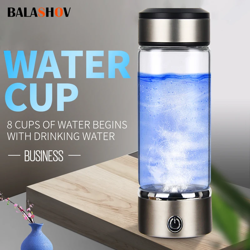 

Portable Electric Hydrogen Generator Water Cup Filter Ionizer Maker Hydrogen-Rich Water Cup Anti-Aging Hydrogen Water Bottle