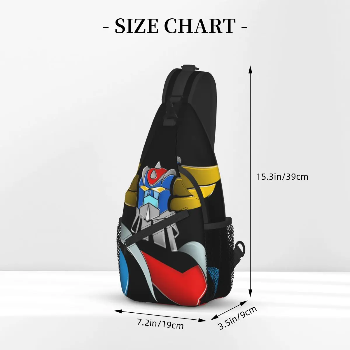 Grendizer Crossbody Chest Bags UFO Robot Goldrake Pockets Travel Pack Messenger Sports Teens Shoulder Bag Unisex