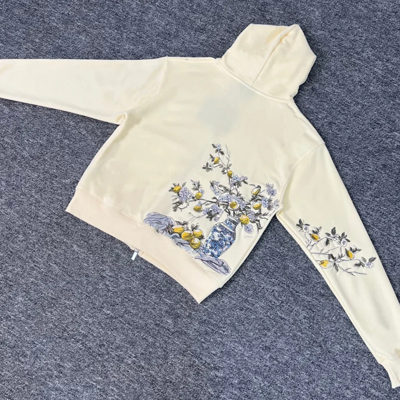 Derschutze Eden التطريز الصوف حديقة عدن زمم سترة البلوز الرجال النساء أفضل نوعية النسيج الثقيل هوديي #3