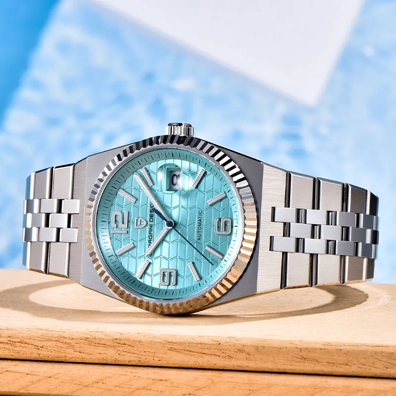 ساعة باجاني ديزاين 40 ملم للرجال ميكانيكية فاخرة بحركة يابانية ساعة أوتوماتيكية رياضية من الفولاذ المقاوم للصدأ مقاومة للماء للرجال