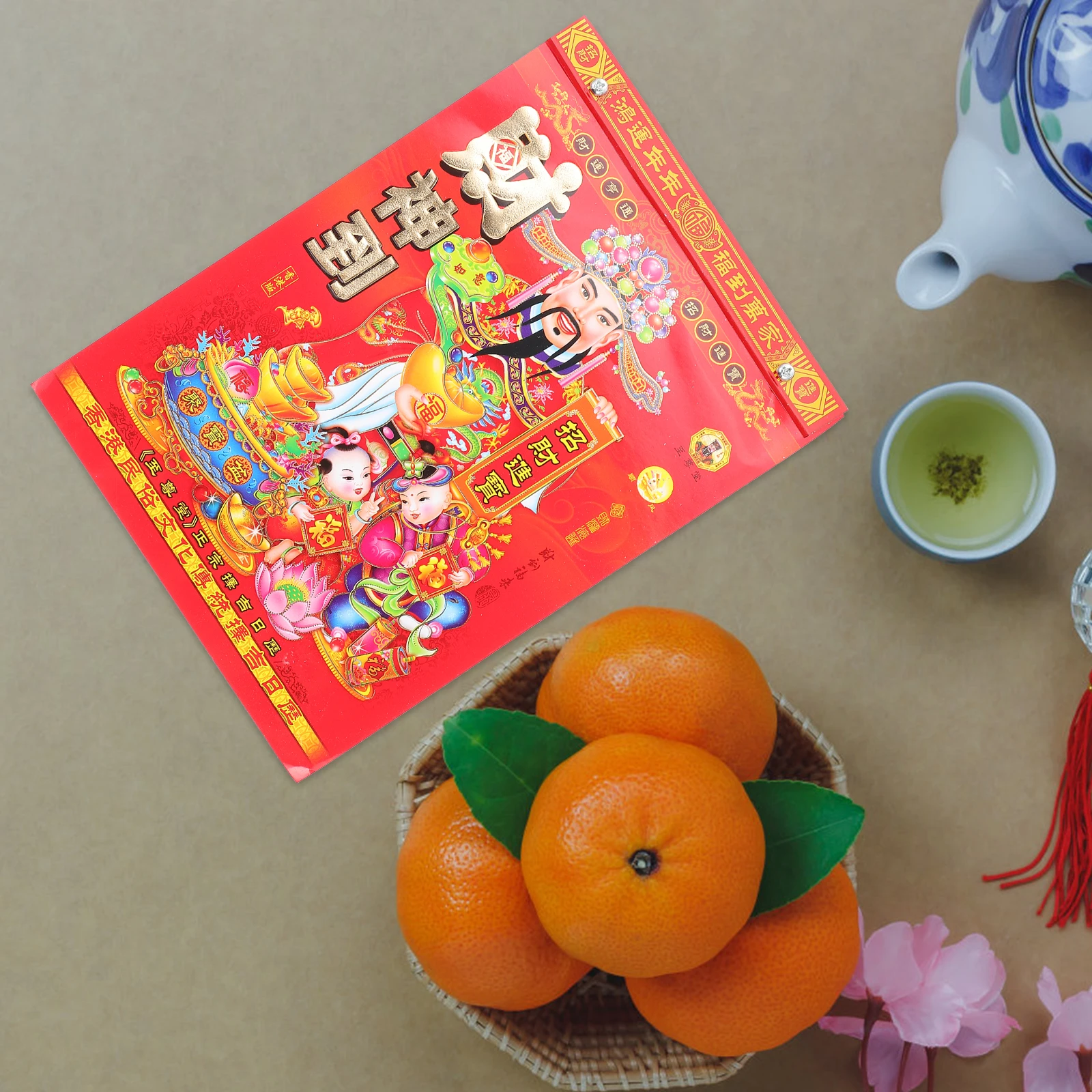 

Hand-tearing Calendar Year of Bunny Planner China Fu Home Decor Chinese Traditional Paper Style Lunar Decorative Wall