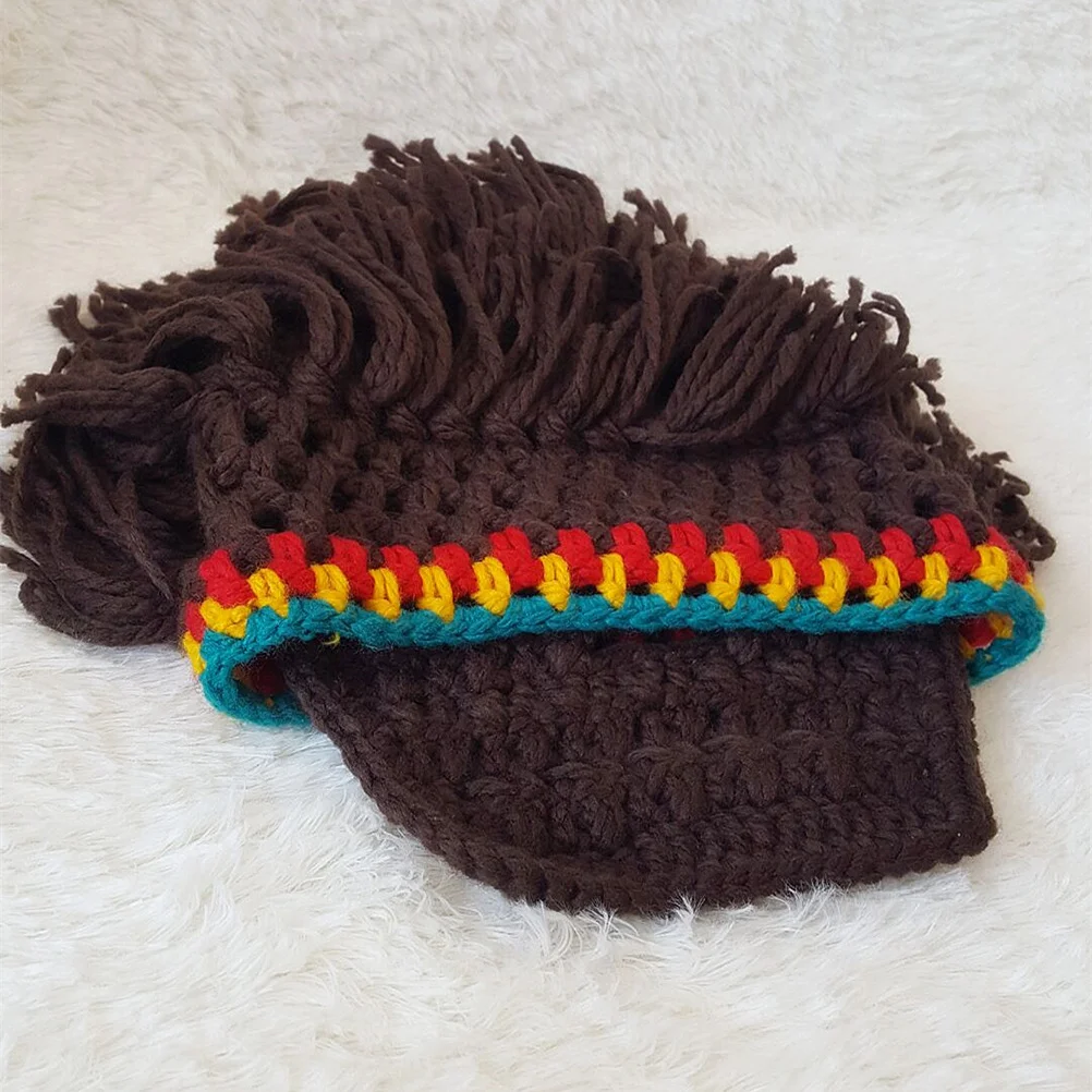 

Beard Hat Novelty Knitting Cap Warm Thick Woolen Beanie For Winter Style Party Halloween Gift Cosplay Accessory