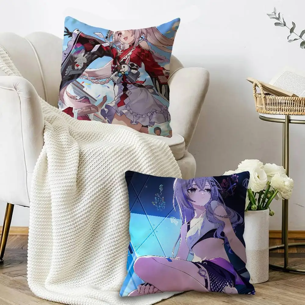 Honkai Star Rais game Pillow Cushion Cover Pillowcase Living Room Sofa Home Decor Customized