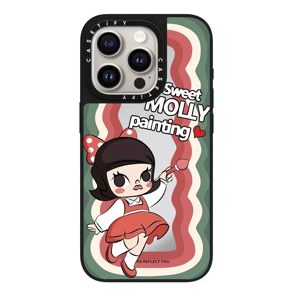 علامة تجارية مشتركة مولي موجة مرآة مولي آيفون 16/17 برو 15 برو ماكس جراب هاتف 14 مرآة #4