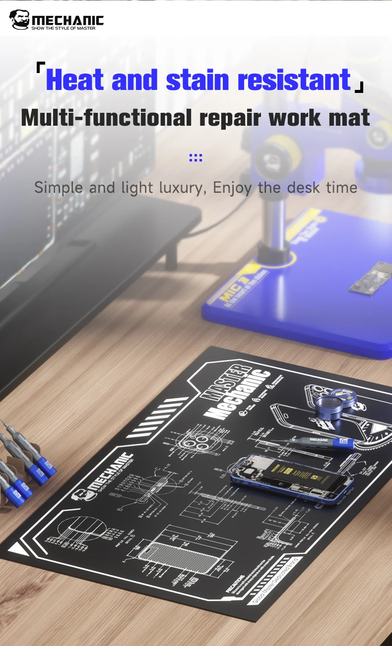 MECHANIC V77 V78 V79 Multifunction Repair Mat for Phone Maintenance Soft Heat Insulation Workstation Motherboard Fixing Pad Tool