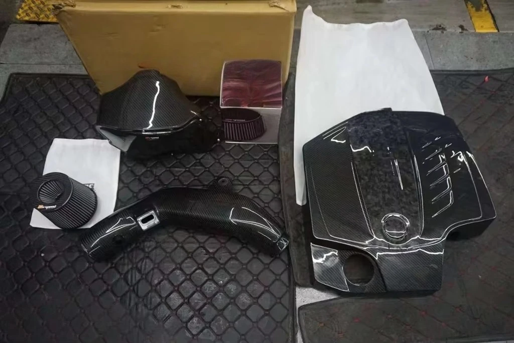 Dry Carbon Fiber Car Filter Element Intake Pipe 3K Twill Weave Air Intake System Kits for M135i M235i M335i M2 N55 3.0T