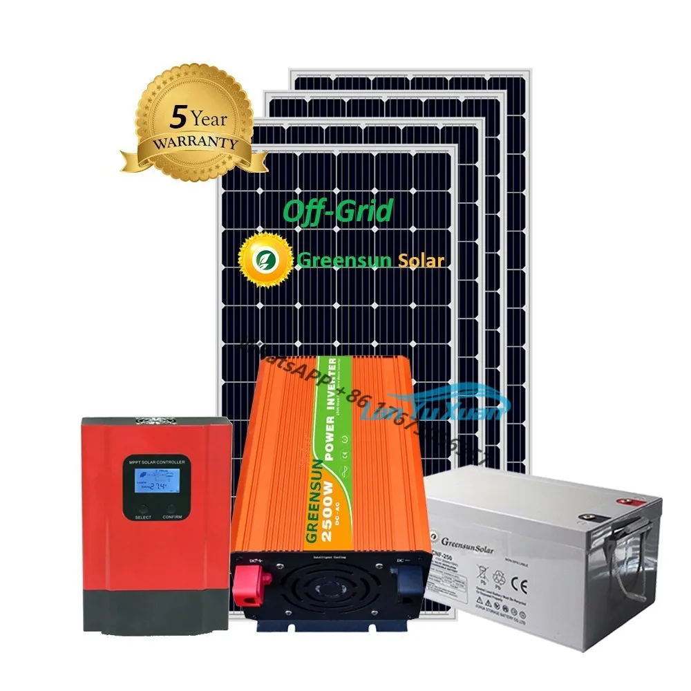 10000 Watt Complete Set 3000  Solar System 120v 240v Off Grid 3kw 5kw 10kw  Power  for Home Use