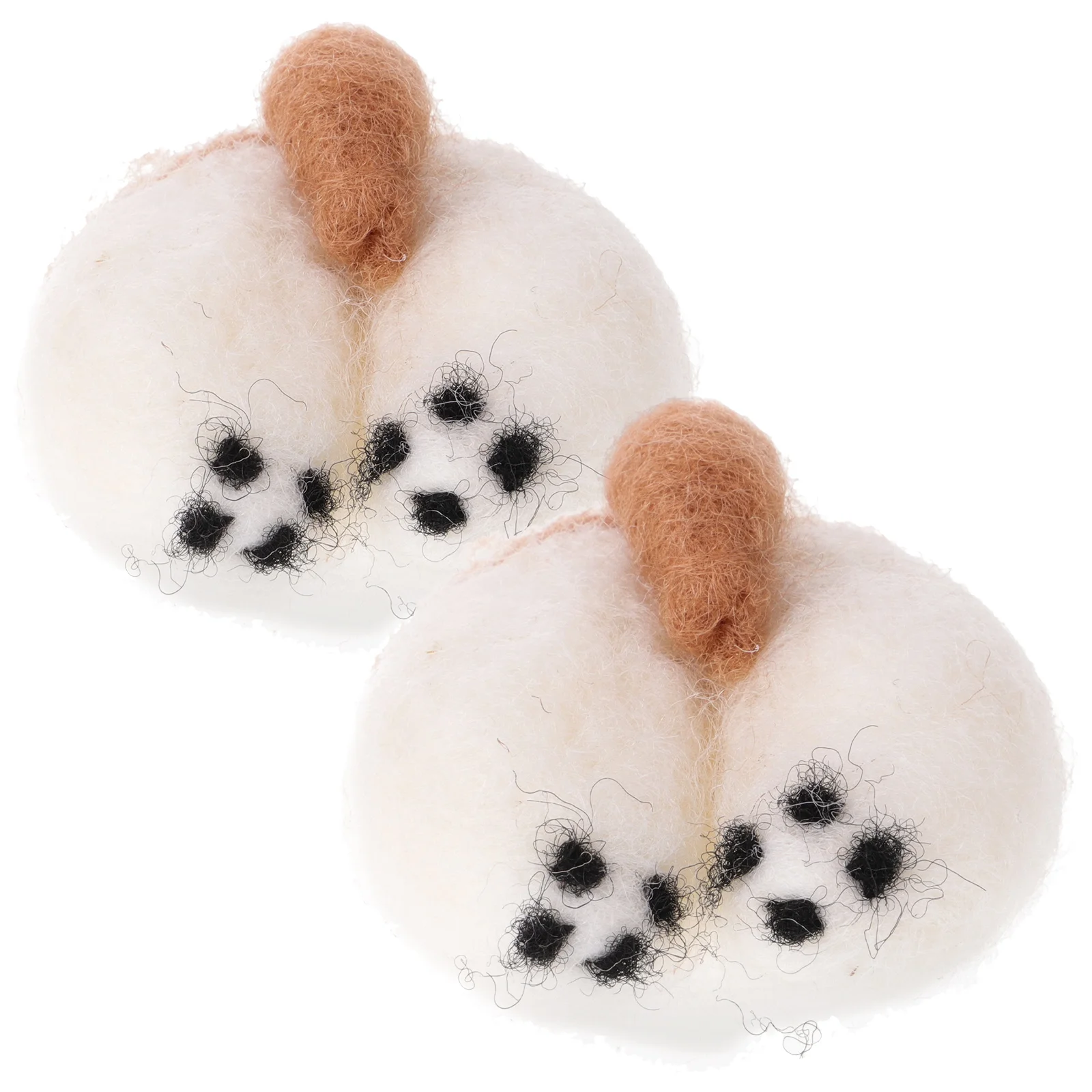 

2pcs Wool Felt Corgi Butt Keychain Decoration Pendant Ornament For Diy Crafts Hanging Accessories Handicraft Sewing
