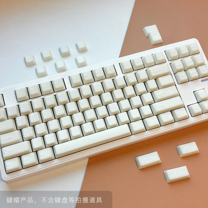 

Keycap white spot cross-border white marble original factory height 128 keys two-color ABS small full set of mechanical keyboard