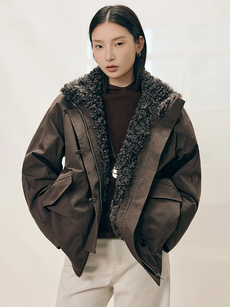 

Повседневная утепленная короткая куртка свободного кроя для женщин, зимняя куртка-жакет, индивидуальная рабочая одежда, верхняя одежда из искусственного меха от бренда You Brand