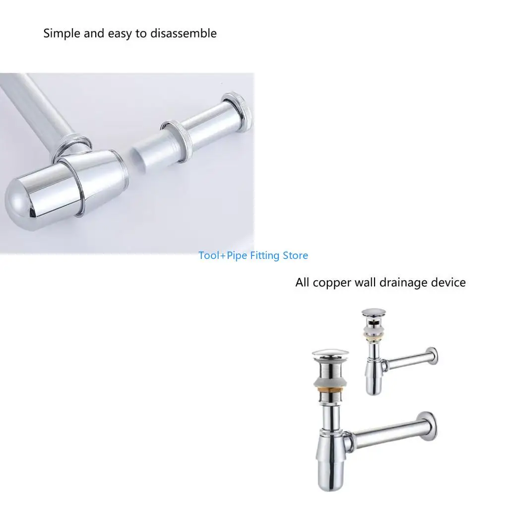 F92B Adjustable Bathroom Sink Waste Pipe Effective Odor Prevention Solution for Home