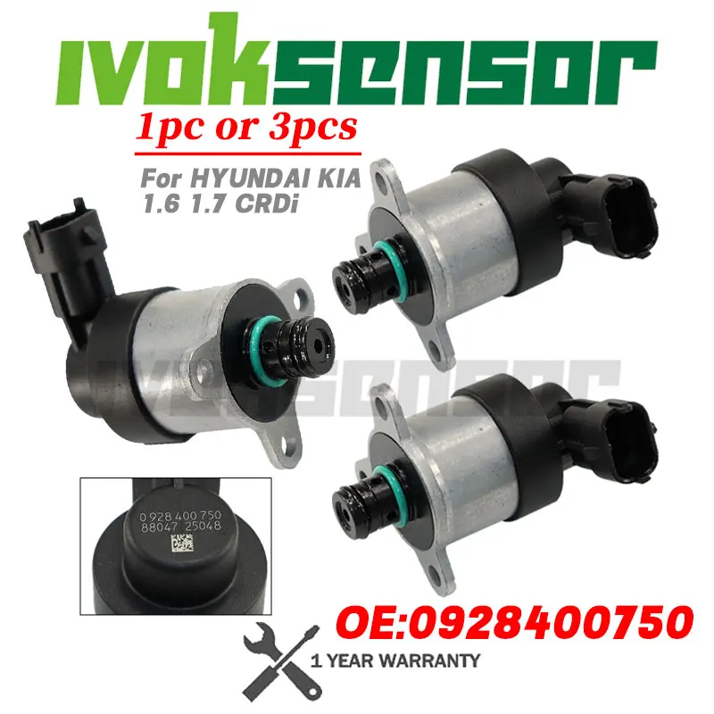 

1/3pcs OEM0928400750 CR Fuel Injection High Pressure Pump Regulator Inlet Metering Control Valve For HYUNDAI KIA 1.6 1.7 CRDi