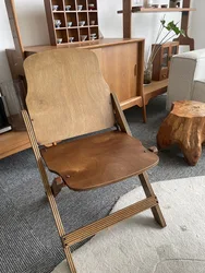 Retro Solid Wood Folding Chair,Outdoor Portable Camping Fold Stool,Living Room, Coffee Shop, Dining Chairs, Furniture Customized