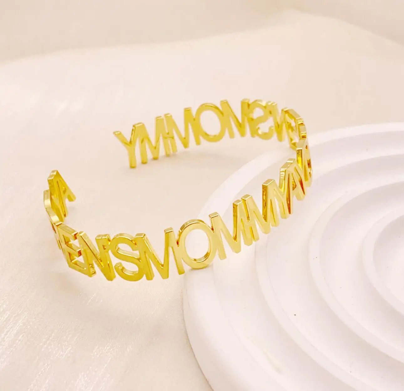 

Customized stainless steel name bracelet jewelry mother's birthday gift Christmas gift handmade jewelry gift for girlfriend