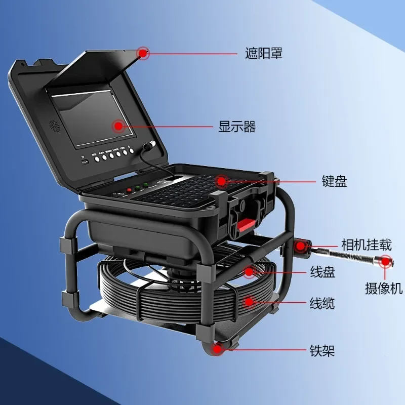 With IPS 9 inch with video recording and photography, 5x electronic zoom, keyboard input, diameter 23mm