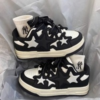 Men Women Sneakers Plus Size 41 42 Women's Casual Shoes Stars Chunky Sneakers Woman Thick Sole Sport Shoes Bread Shoes