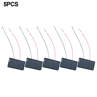 5/10pcs Solar Panel With Wire 5V 60mA Solar Cells DIY Solar Charger Small Solar Panel Module 68*37mm For Camping