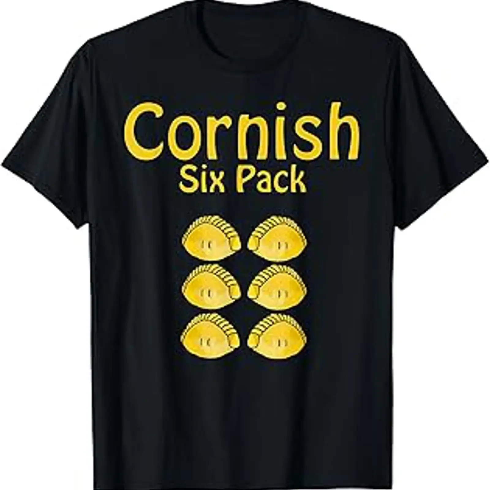 Cornish Six Pack Pasty Cornwall Fun T Shirt vintage Washed Casual Versatile homme Stretched Slightly Breathable Unisex
