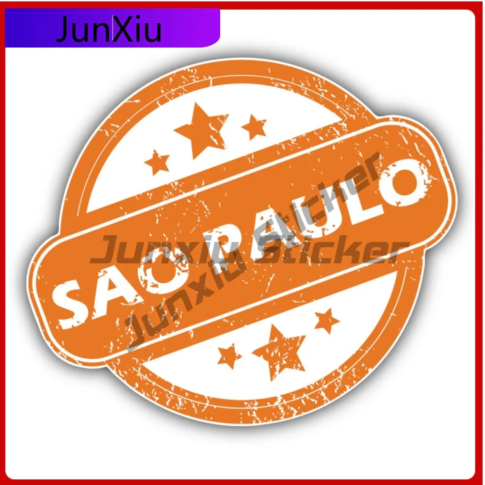 

Sao Paulo Creative Sticker Travel Stamp Car Decal Bumper Stickers Anime Style Wall Use For Car Window Car Accessories Scratch