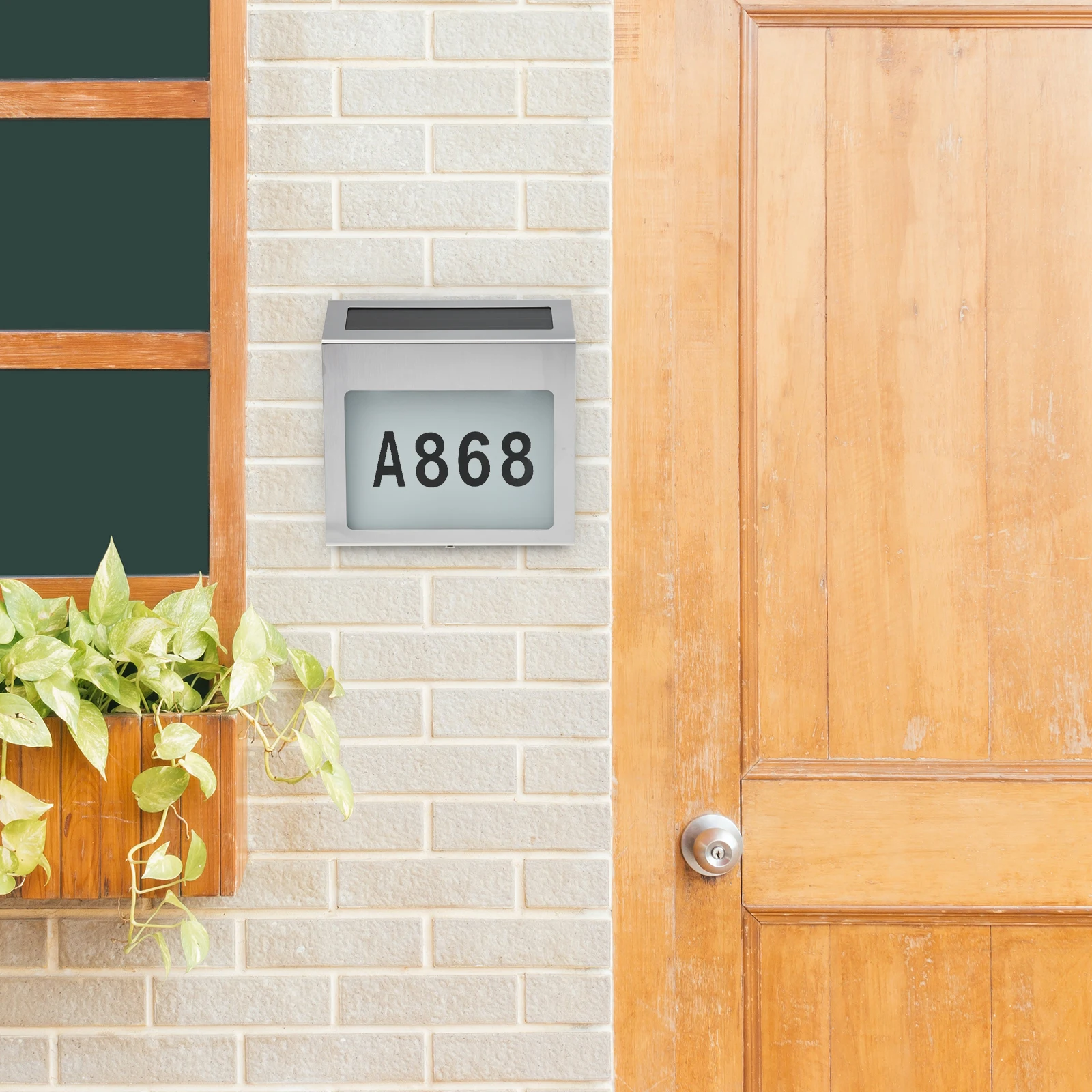 Solar Doorplate Light Waterproof LED Acrylic Address Numbers Number Solar Lamp Smart Saving Durable