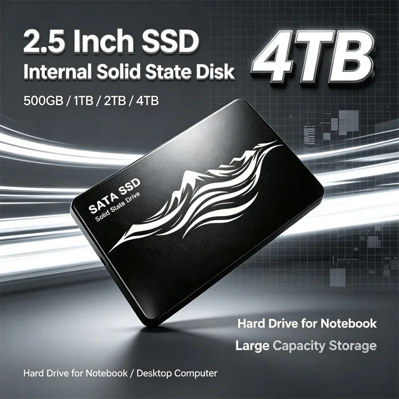 2.5" SSD Internal Solid State Disk Low Power Consumption 500GB 1TB 2TB 4TB Hard Drive for Notebook Desktop Computer
